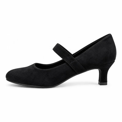 Womens Coco Ritz 1060 Black Micro Suede Court Shoes - Black Micro