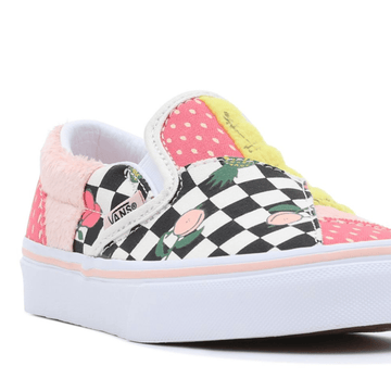 Vans Kids Check Multicolour Patchwork Classic Slip On Trainers - Multi