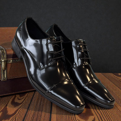 Mens Escape Velvit Elvis Formal Lace-up Shoe - Schwarz
