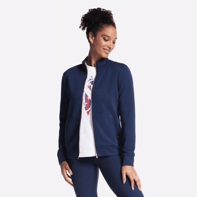 Womens Skechers The Hoodless Hoodie Go Walk Everywhere Jacket - Navy