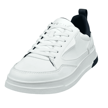 Bugatti Mens AA502 White with Navy Leather Trainers - White