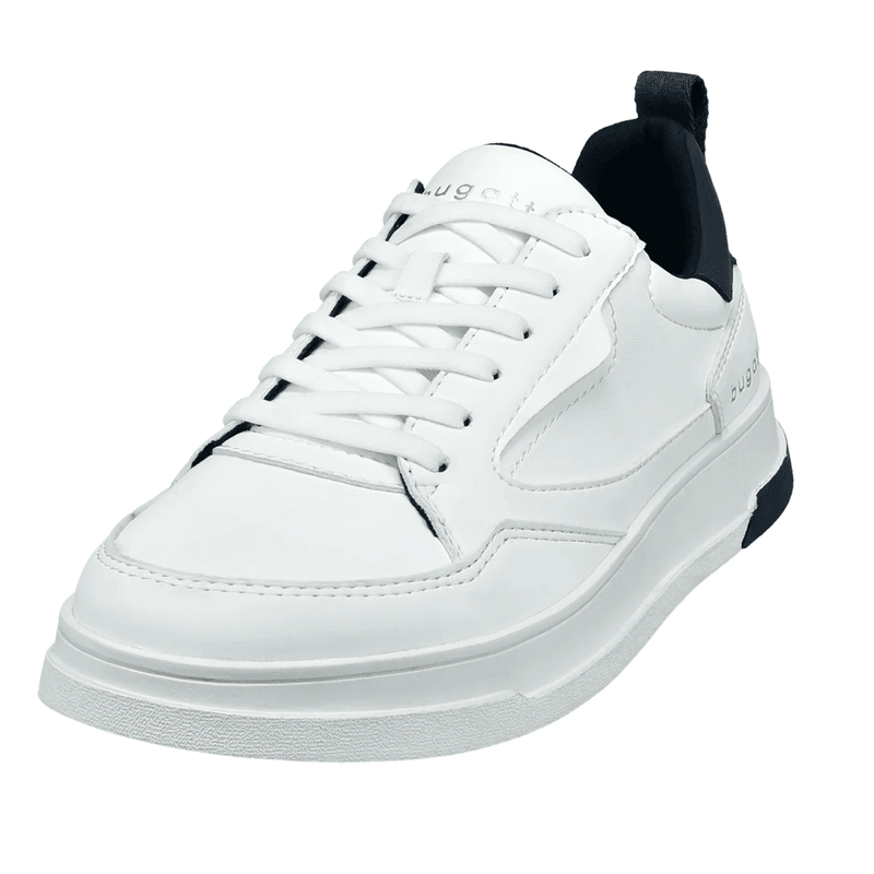 Bugatti Mens AA502 White with Navy Leather Trainers - White