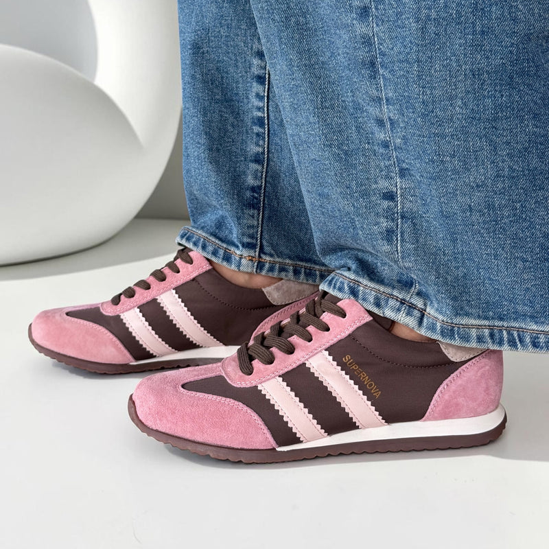 Womens Drilleys Ninety Nine Trainers AW26 - Pink Truffle