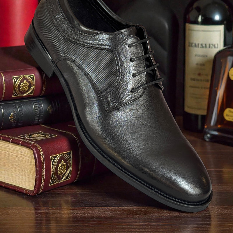 Mens Escape Arnhem Schwarz Formal Lace-up Shoe - Schwarz