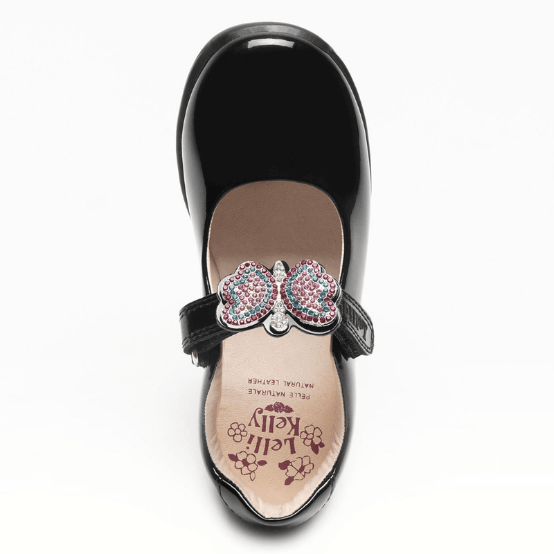 Junior Lelli Kelly Girls Luna School Shoes - Black Patent
