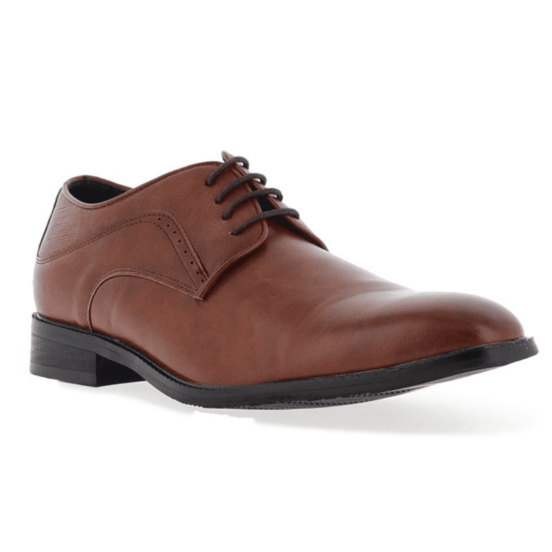 Mens Brent Shoes Halcombe Lace Up Smart Shoes - Cognac