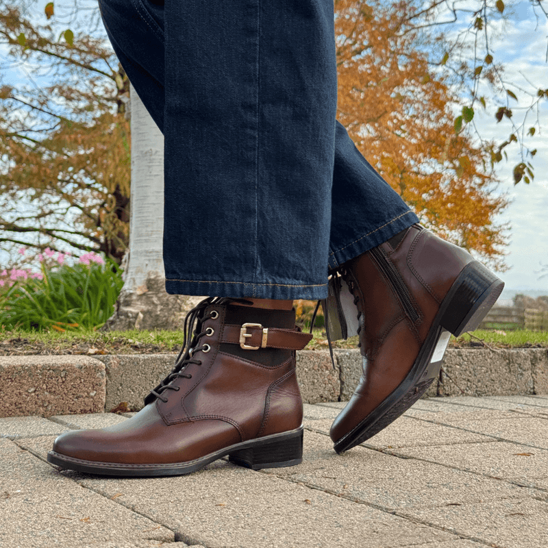 Dubarry Womens Case Biker Boots- Chestnut - Chestnut