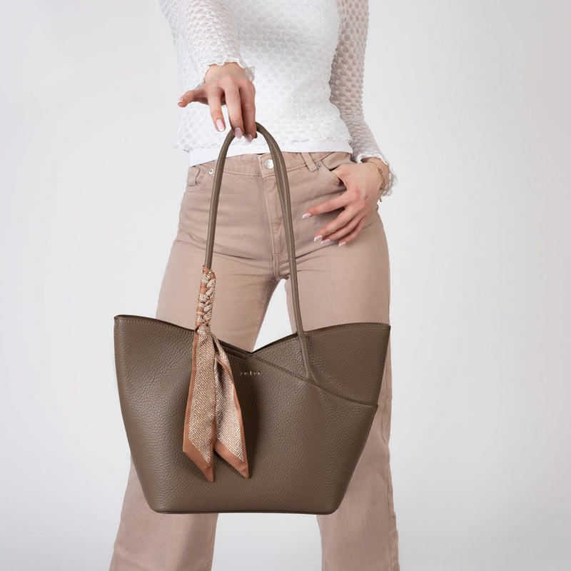Womens Rieker H1559 Shoulder Bag - Taupe