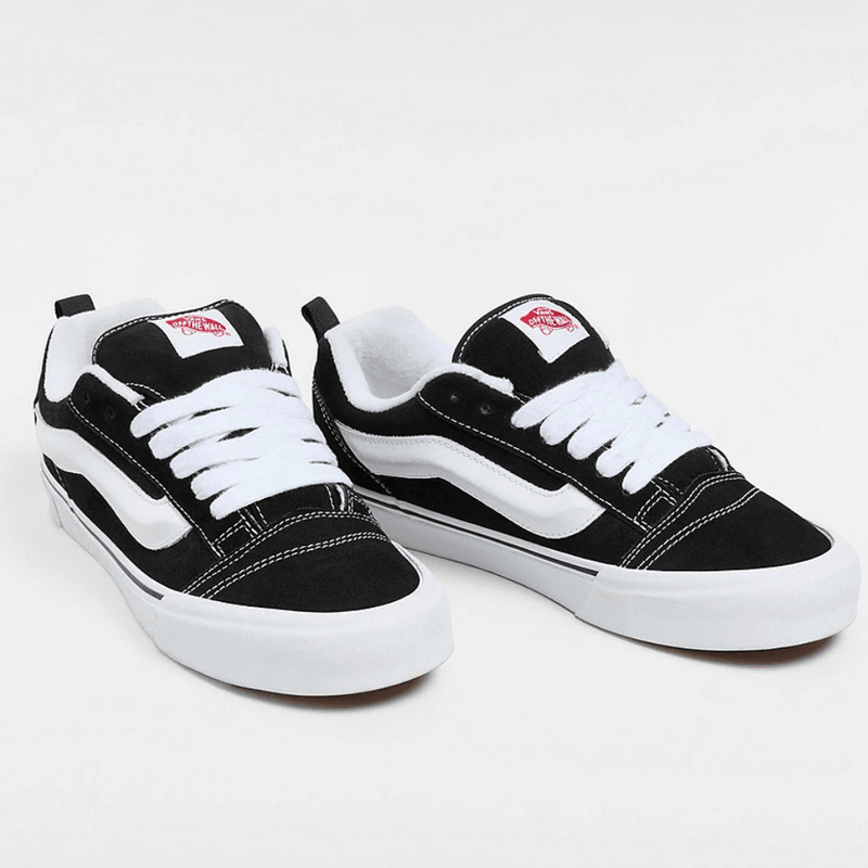 Womens Vans Knu Skool Unisex Black and White Trainers - Black