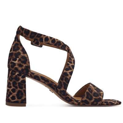 Womens Tamaris 28310 Leopard Crossover Block Heel Sandals - Leopard