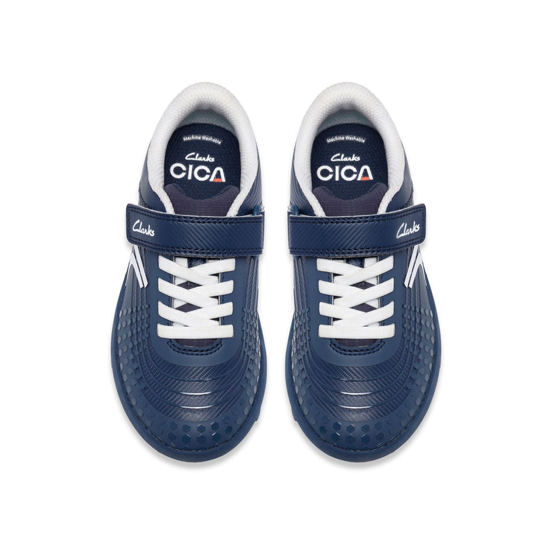 Boys Clarks CICA Goal Kid Football Shoes - Navy