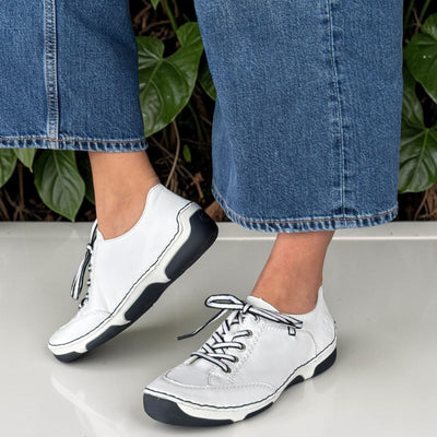 Womens Rieker 55901 White Trainers - White