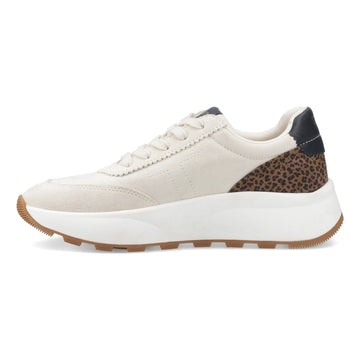 Womens Toms Travel Lite Wedge Trainers - Ivory Cream Cheetah Print