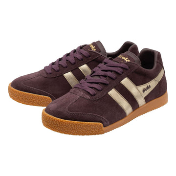 Womens Gola Harrier Mirror Trainers - Brown