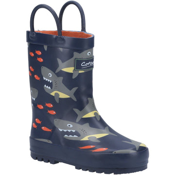 Kids Cotswold Puddle Wellingtons - Shark