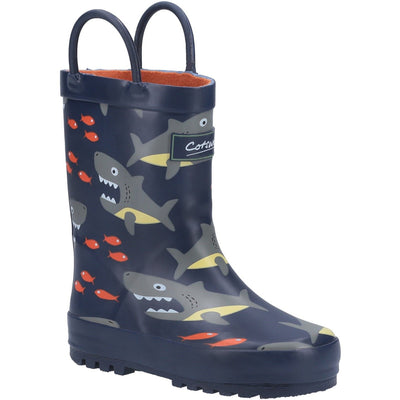 Kids Cotswold Puddle Wellingtons - Shark