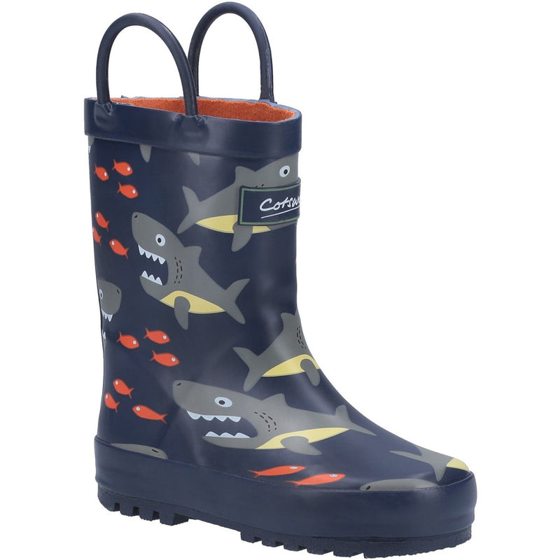 Kids Cotswold Puddle Wellingtons - Shark
