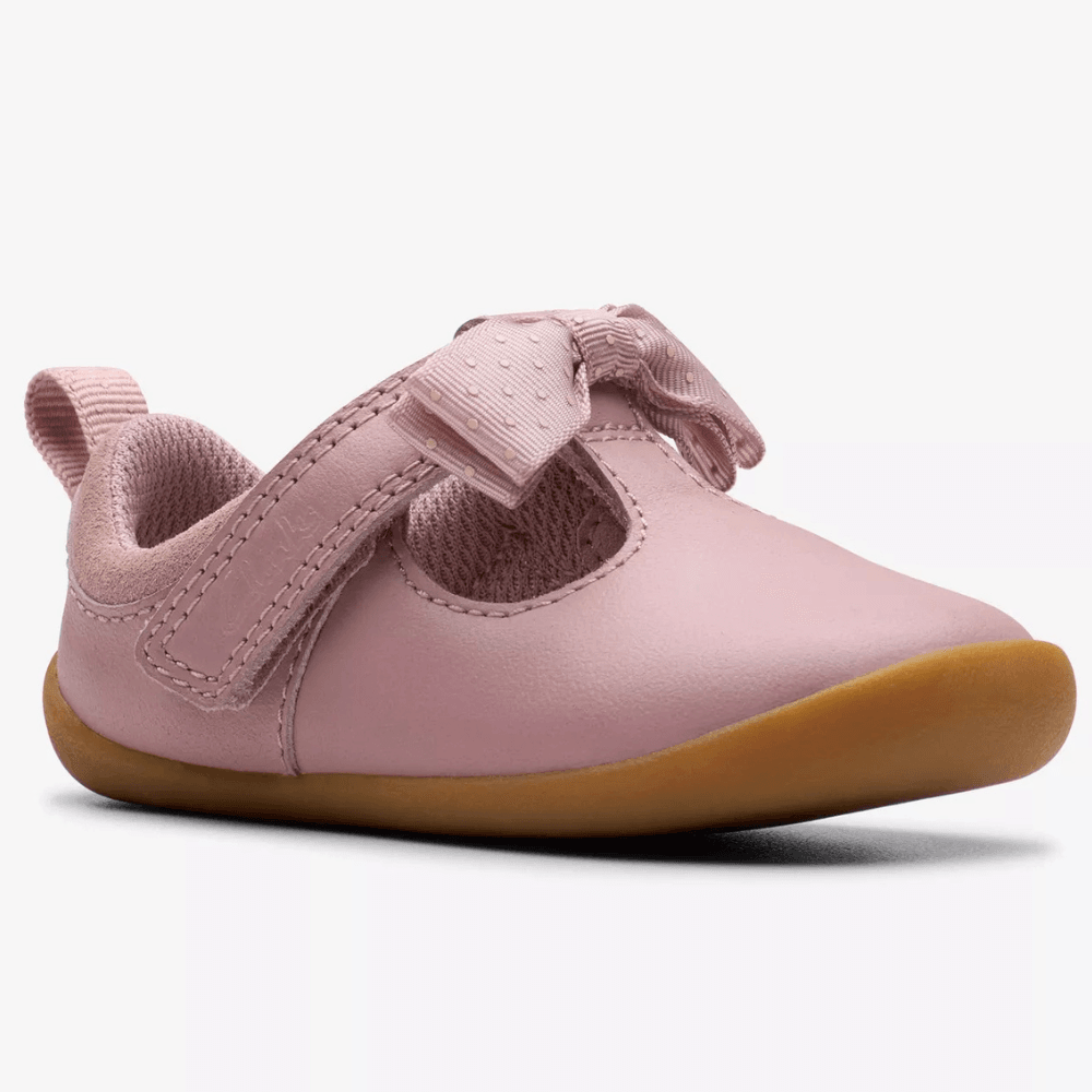 Infant Girls Clarks Roamer Trim Velcro Strap Pre Walker Shoes