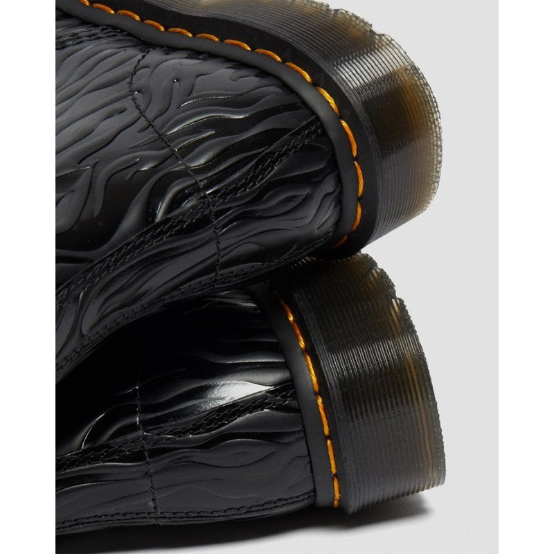 Womens Dr Martens 1460 Pascal Zebra Emboss Black Boots - Black