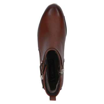 Womens Caprice 25307 Cognac Nappa Ankle Boots - Cognac Nappa