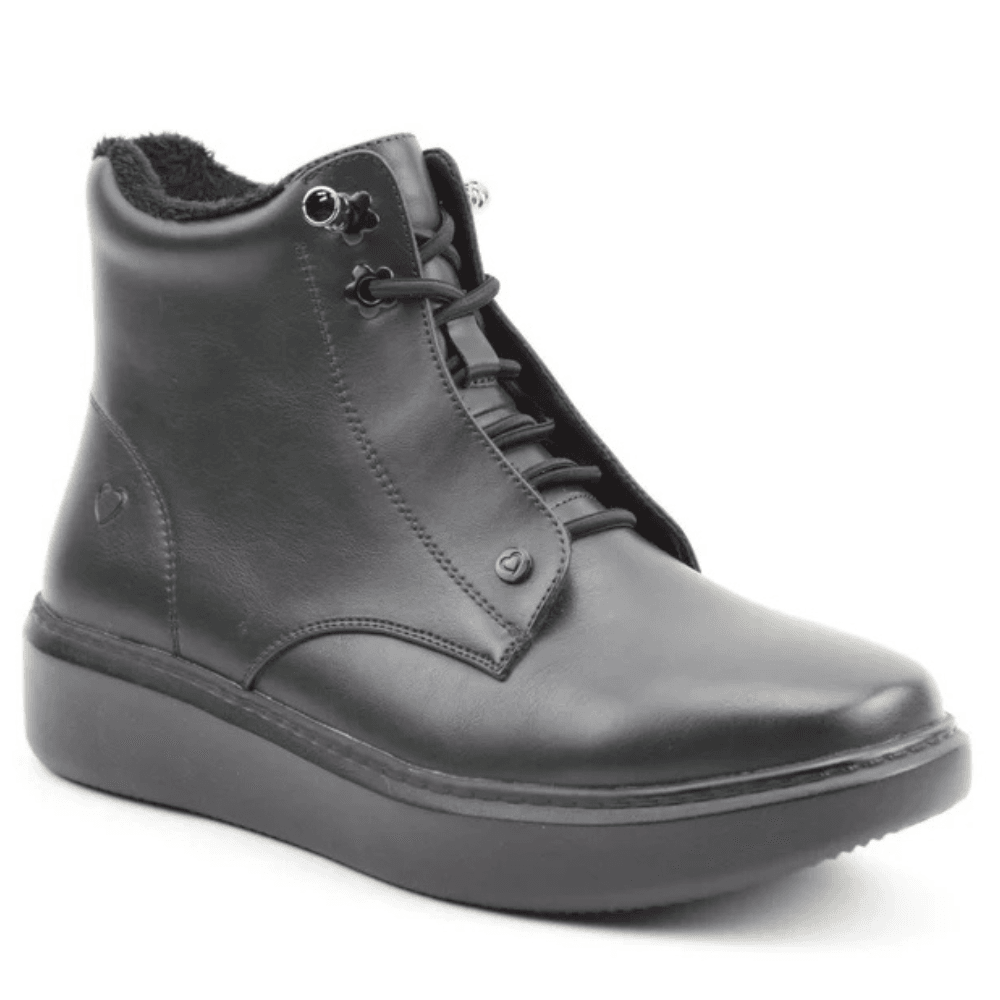 Womens Heavenly Feet Petra Lined Wedge Booties