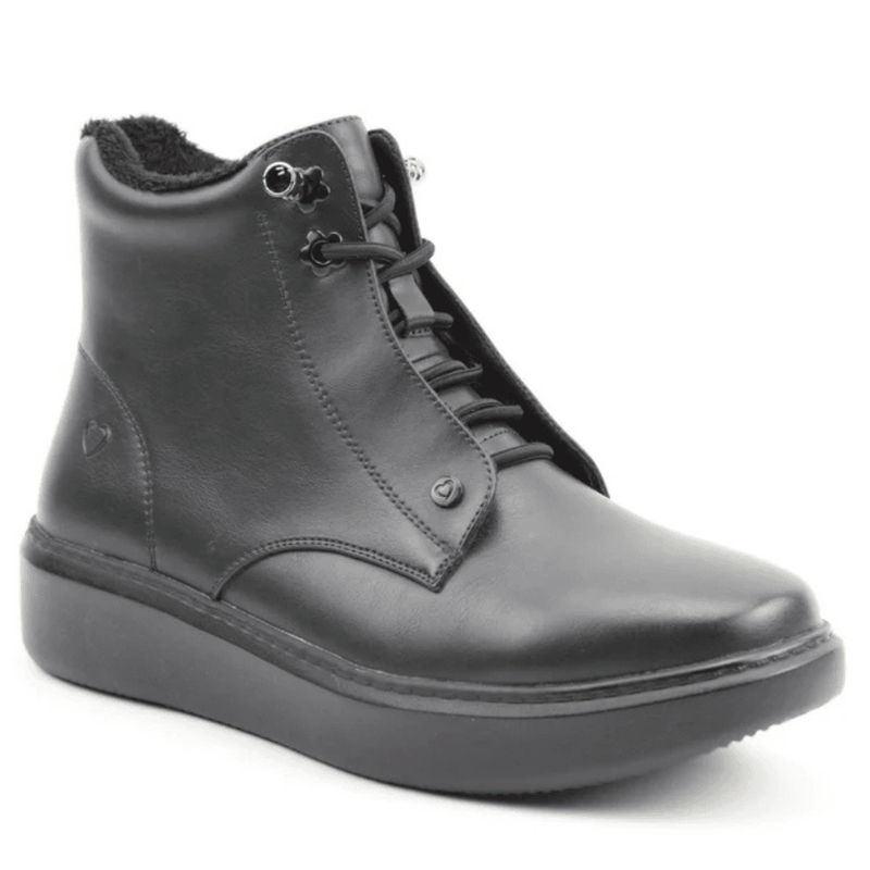 Womens Heavenly Feet Petra Lined Wedge Booties - Forest-Green