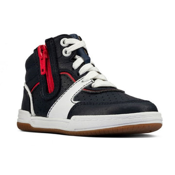 Infant Clarks Kids Fawn Peak High Top Trainers - Navy