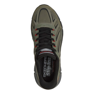 Mens Skechers Glide-Step Altus Olive / Black Trainers - Olive / Black