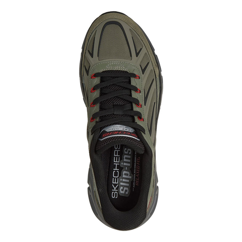 Mens Skechers Glide-Step Altus Olive / Black Trainers - Olive / Black