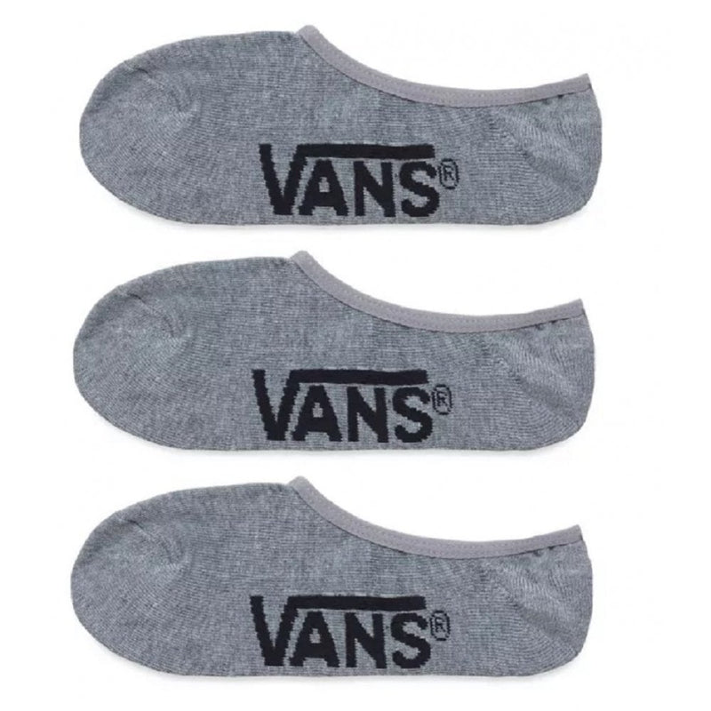 Vans Mens Classic Super No Show Socks (3 Pairs) - Heather Grey