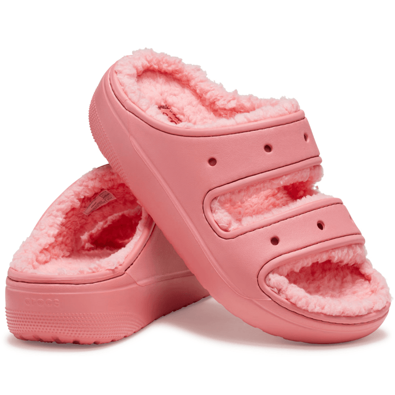Womens Crocs Classic Cozzzy Sandal - Hot Blush