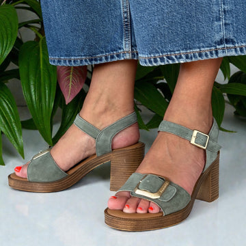 Womens Tamaris 28303 Heeled Sandals - Olive