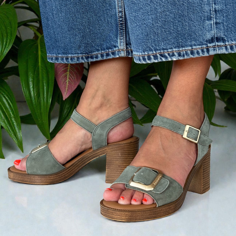 Womens Tamaris 28303 Heeled Sandals - Olive