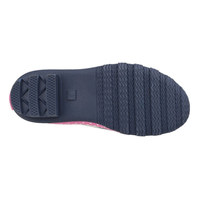 Kids Cotswold Dotty Navy Waterproof Wellingtons - Navy