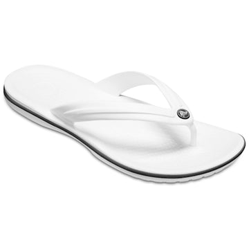 Mens Crocs Crocband Flip Flops - White