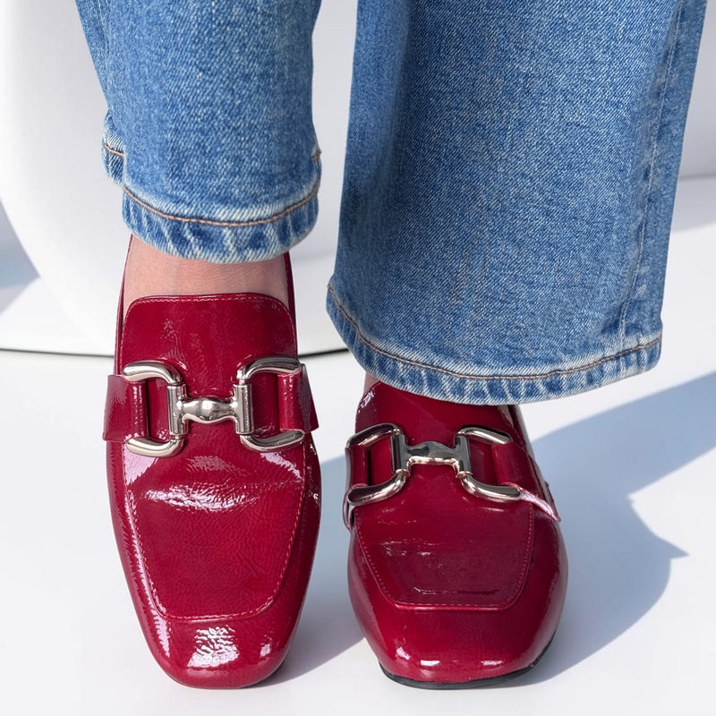 Womens Zanni & Co Zuluk Loafers - Cherry Patent
