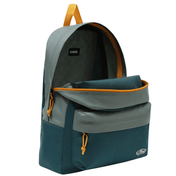 Vans Street Sport Realm Backpack in Blue and Black Logo - Blue and Black