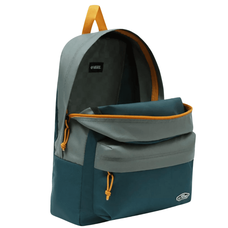 Vans Street Sport Realm Backpack in Blue and Black Logo - Blue and Black