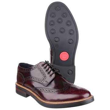 Mens Base London Woburn Formal Lace-up Shoes - Bordo