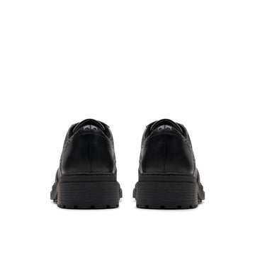Girls Clarks Orinoco3 Derby School Shoes - Black