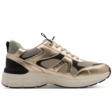 Womens Marco Tozzi 23756 Gold Combi Mesh Sporty Trainers - Gold Combi