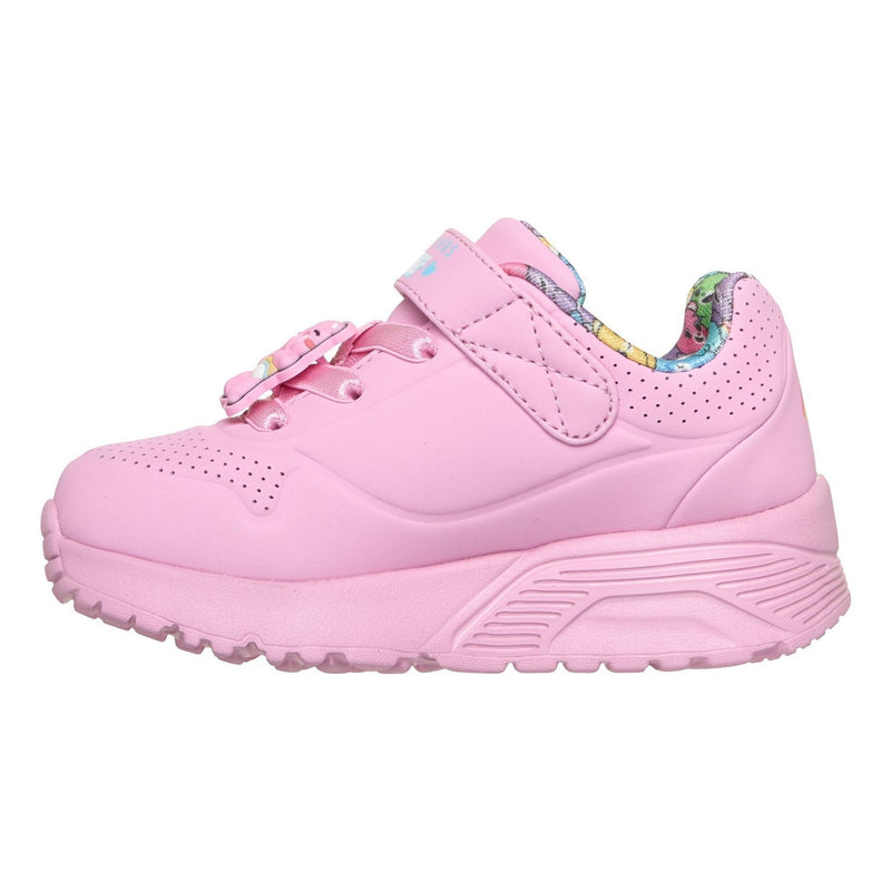 Toddler Girls Skechers Uno Lite - Bear Spirit Pink Trainers - Pink