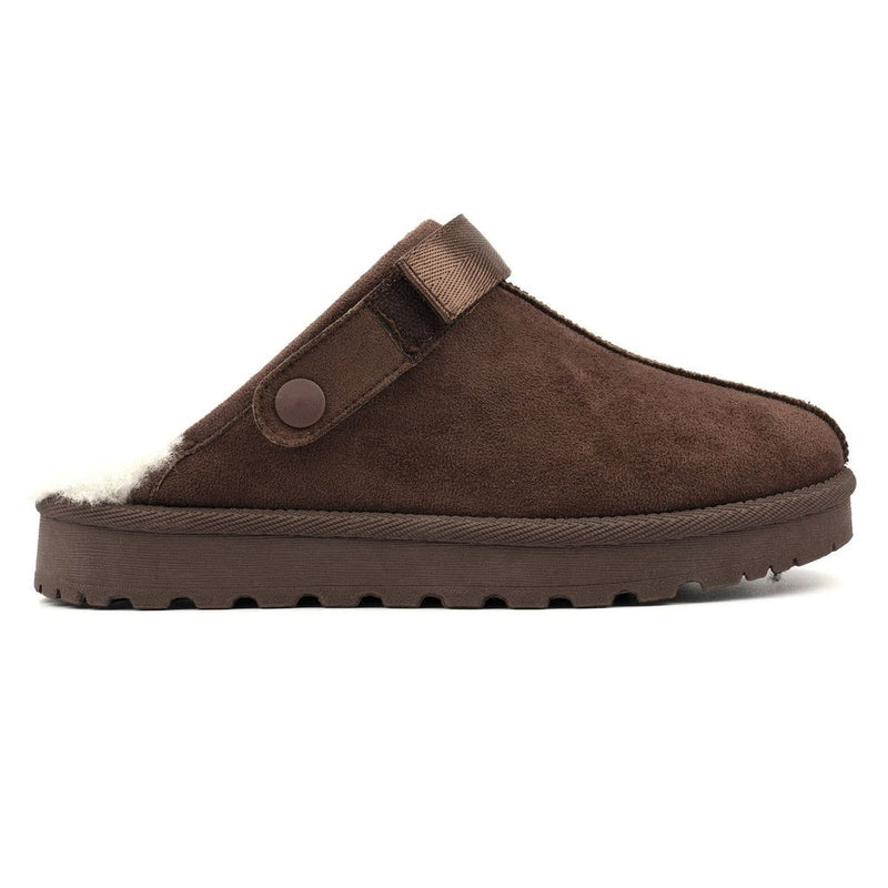 Womens Lunar Odessa Slippers - Dark Brown