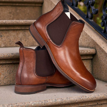 Mens Escape Darnhemp Chelsea Boots - Brandy