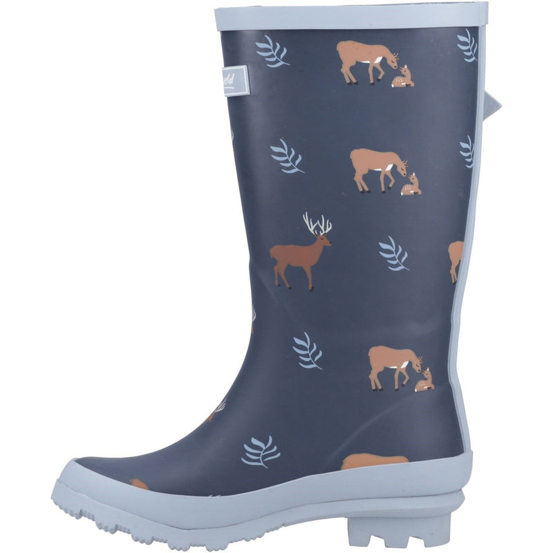 Womens Cotswold Woodland Mid Wellingtons - Deers