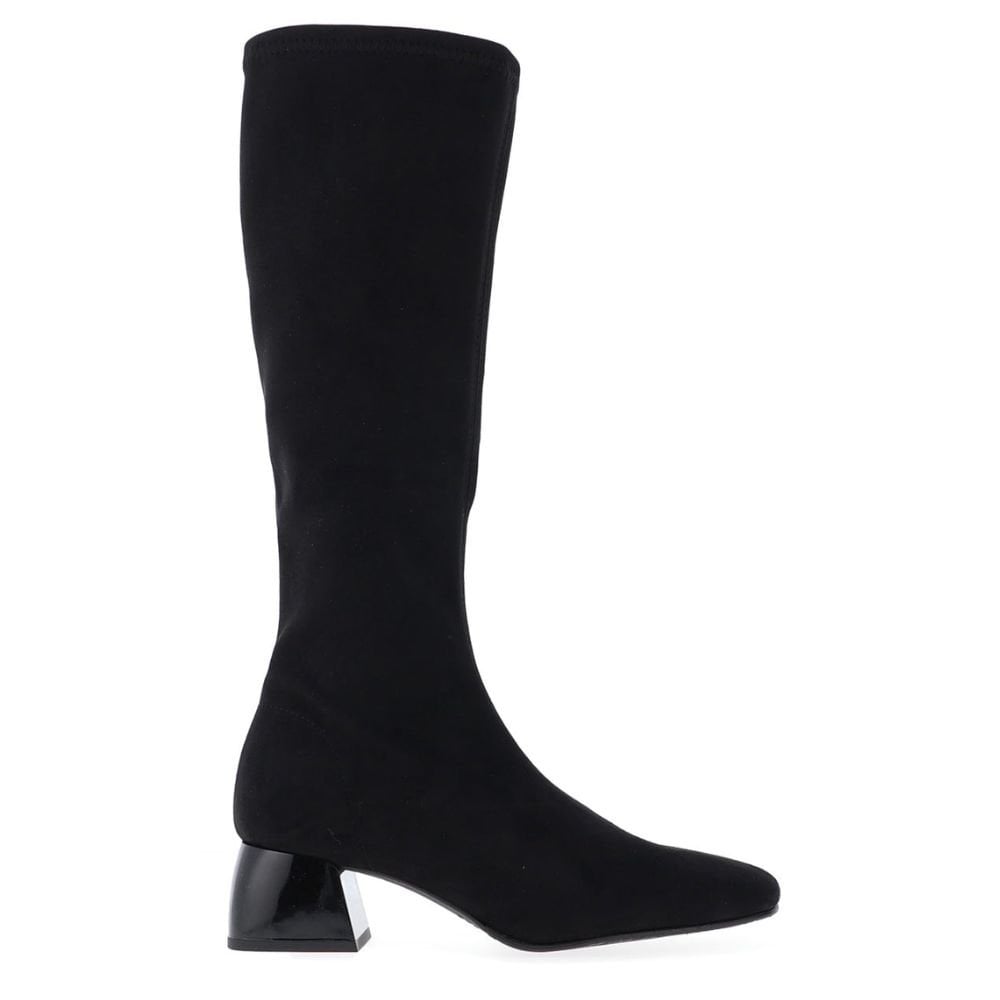 Womens Miss Elastic 78663 Sock Knee Boot - Black