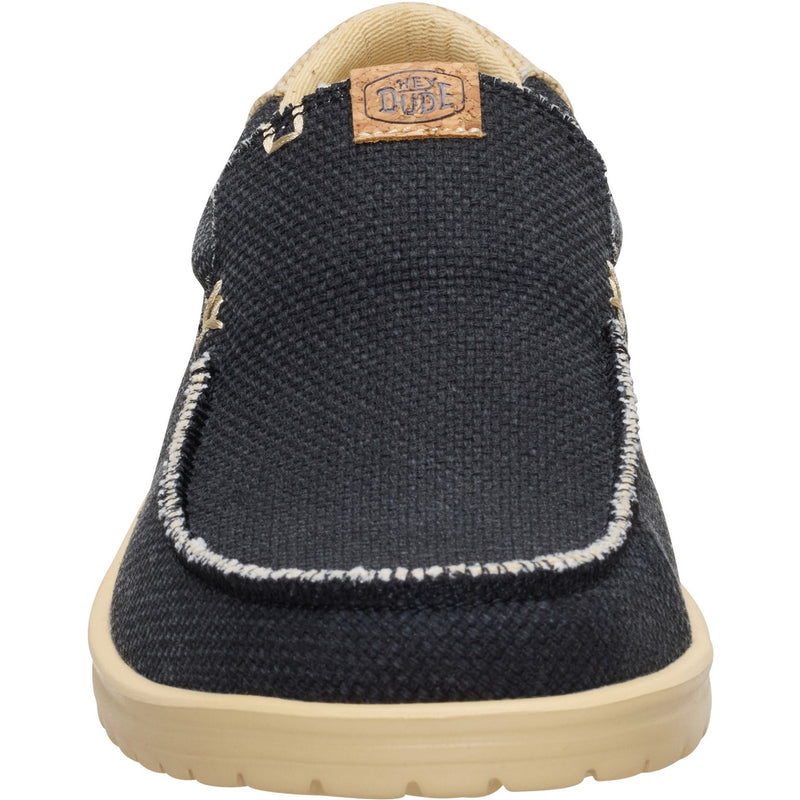 Mens Heydude Mikka Braided Black Boulder Tan Casual Slip-On Shoe - Black Boulder Tan