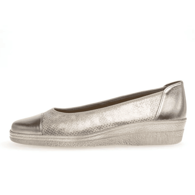 Womens Gabor 86.042 Bronze Metallic Wedge Shoes - Bronze