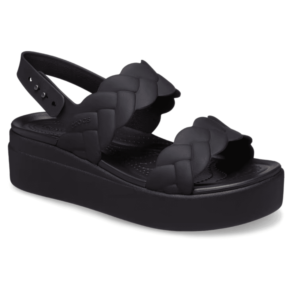 Womens Crocs Brooklyn Woven Low Wedge Sandals