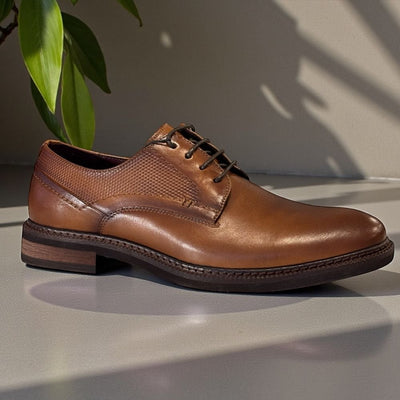 Mens Escape Stellar Lace Up Smart Shoes - Chestnut